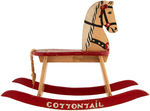 "GABBY HAYES COTTONTAIL" WOODEN ROCKING HORSE.