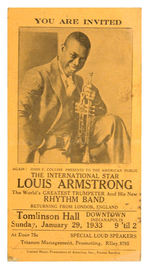 LOUIS ARMSTRONG EARLY HERALD.