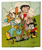 BETTY BOOP "MOVIE-LAND CUT UPS" BOXED PUZZLE SET.