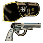 "HOPALONG CASSIDY" PREMIUM PROTOTYPE GUN, KNIFE AND HOLSTER.