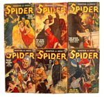 “THE SPIDER” 1939 FULL YEAR PULP LOT.