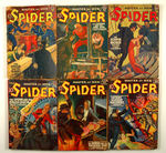 “THE SPIDER” 1939 FULL YEAR PULP LOT.