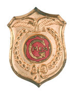 "G-MEN" RARE ENAMEL ON BRASS SHIELD BADGE.