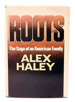 ALEX HALEY AUTOGRAPHED COPY OF 'ROOTS' WITH INSCRIPTION.