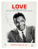 NAT KING COLE SIGNED SHEET MUSIC.