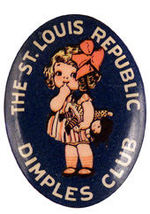RARE AND BEAUTIFUL "DIMPLES CLUB" OVAL BUTTON.