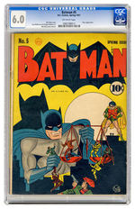 BATMAN #5 SPRING 1941 CGC 6.0