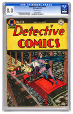 DETECTIVE COMICS #111 MAY 1946 CGC 8.0