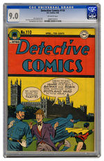 DETECTIVE COMICS #110 APRIL 1946 CGC 9.0