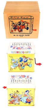 DISNEY "MELODY PLAYER" BOXED MUSICAL TOY BY CHEIN.