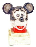 MICKEY MOUSE LARGE PLASTER BUST BANK.