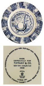 NYWF 1939 PLATE "MADE ESPECIALLY FOR TIFFANY & CO."