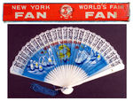 "1964 NEW YORK WORLD'S FAIR FAN" IN BOX.