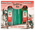 FULLER BRUSH "HOPALONG CASSIDY DUDIN'-UP" HAIR PRODUCT KIT.