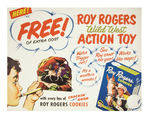 "ROY ROGERS COOKIES WILD WEST ACTION TOY" STORE SIGN.