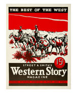 “STREET & SMITH’S WESTERN STORY MAGAZINE” ADVERTISING SIGN.