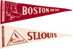 BAZOOKA BASEBALL PREMIUM PENNANT LOT FROM 1959.