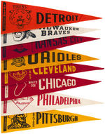 BAZOOKA BASEBALL PREMIUM PENNANT LOT FROM 1959.