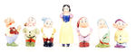 SNOW WHITE AND SIX DWARFS TOOTHBRUSH HOLDERS BY MAW, ENGLAND.