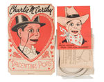 CHARLIE McCARTHY VALENTINES/HAIR BOW/PUZZLES/MATCHES.