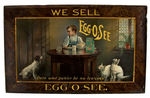 "EGG-O-SEE" SELF-FRAMED TIN SIGN.