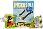 "INGERSOLL" LARGE AND INCREDIBLE 3-PIECE STORE DISPLAY FEATURING MICKEY MOUSE.