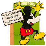 "INGERSOLL" LARGE AND INCREDIBLE 3-PIECE STORE DISPLAY FEATURING MICKEY MOUSE.