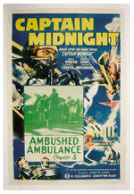 “CAPTAIN MIDNIGHT” LINEN-MOUNTED ONE-SHEET POSTER.