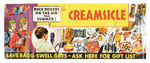 “BUCK ROGERS” CREAMSICLE STORE SIGN SHOWING PREMIUMS.