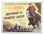 GENE AUTRY HALF-SHEET MOVIE POSTERS.