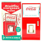 "COCA-COLA" MINIATURE DISPENSER BANK IN BOX.