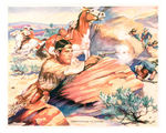 LONE RANGER PREMIUM PICTURE "TONTO FIGHTS OFF THE TROOPERS."