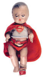 SUPERMAN "SUPER-BABE" COMPOSITION JOINTED DOLL.