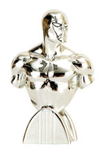 "THE SILVER SURFER" RANDY BOWEN SIGNED LIMITED EDITION CHROME MINI-BUST.