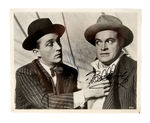 BOB HOPE AND BING CROSBY-SIGNED "ROAD" MOVIE PUBLICITY PHOTO.