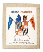 BALTIMORE ORIOLES/COLTS "HORSE-FEATHERS" PLAQUE.