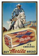 THE LONE RANGER "BUY MERITA BREAD" DISPLAY SIGN.