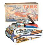 "REX MARS PLANET PATROL SPARKLING SPACE TANK" BOXED MARX WIND-UP.