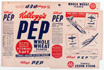 "KELLOGG'S PEP WARPLANES" GOLD FILE COPY BOX FLAT.