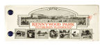 "KENNYWOOD PARK/PITTSBURGH'S PLAYGROUND" CELLULOID AMUSEMENT PARK BLOTTER.