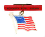 "REMEMBER PEARL HARBOR" PLASTIC PATRIOTIC FLAG PIN.