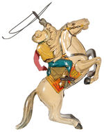 "THE LONE RANGER HI YO SILVER!" MARX TIN LITHO TOY.