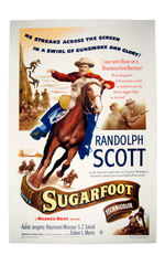 "SUGARFOOT" LINEN-MOUNTED POSTER.