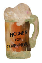 ILLINOIS 1932 DEMOCRATIC CANDIDATES ANTI-PROHIBITION TWO-SIDED BEER MUG SIGN.