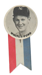 "WHITEY FORD" 1950s PORTRAIT BUTTON.