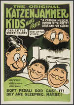 "THE ORIGINAL KATZENJAMMER KIDS - HANS AND FRITZ" LINEN-MOUNTED THEATRICAL POSTER.