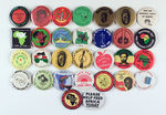 AFRICA 2” OR UP BUTTONS PLUS PINS FROM MARSHALL LEVIN COLLECTION.