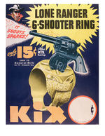 "LONE RANGER SIX SHOOTER RING" KIX STORE SIGN.