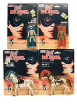 "THE LEGEND OF THE LONE RANGER" COMPLETE SET OF GABRIEL ACTION FIGURES PLUS ONE VARIATION CARD.