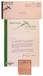 "JIMMIE ALLEN FLYING CLUB" LETTER LOT.